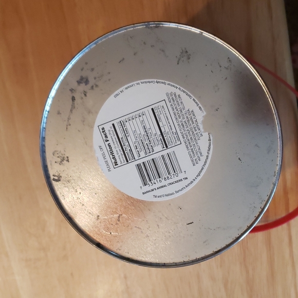 nabisco Other Vintage Barnums Animal Cracker Tin Can With Handle